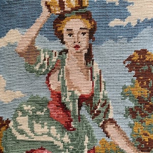 Punto de aguja completado vintage