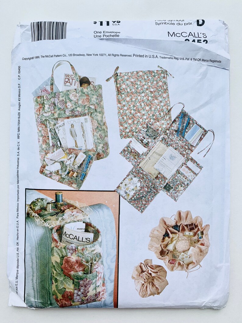 Maccall Example Vintage 1990’s Mccall’s Crafts 2452 Sewing Accessories Pattern, Uncut ...