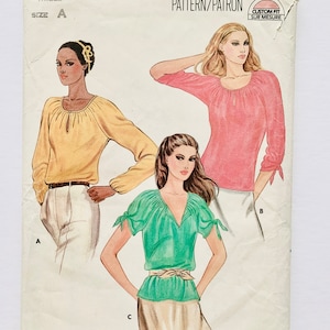 Vintage 1980’s Butterick 3670, Women’s Knit Top Pattern, Size Small (8-10), Pre-cut
