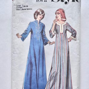 Patrón de caftán para mujer, estilo vintage 2313, años 70, talla L (16-18), precortado