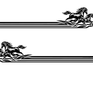 Streifen mit rennenden Pferden in verschiedenen Farben erhältlich