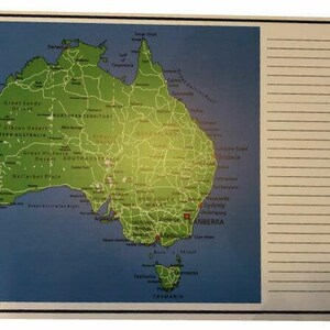 Australische-Karte-Gedruckt-auf-Vinyl-Banner, Größe-550mm-x-325mm