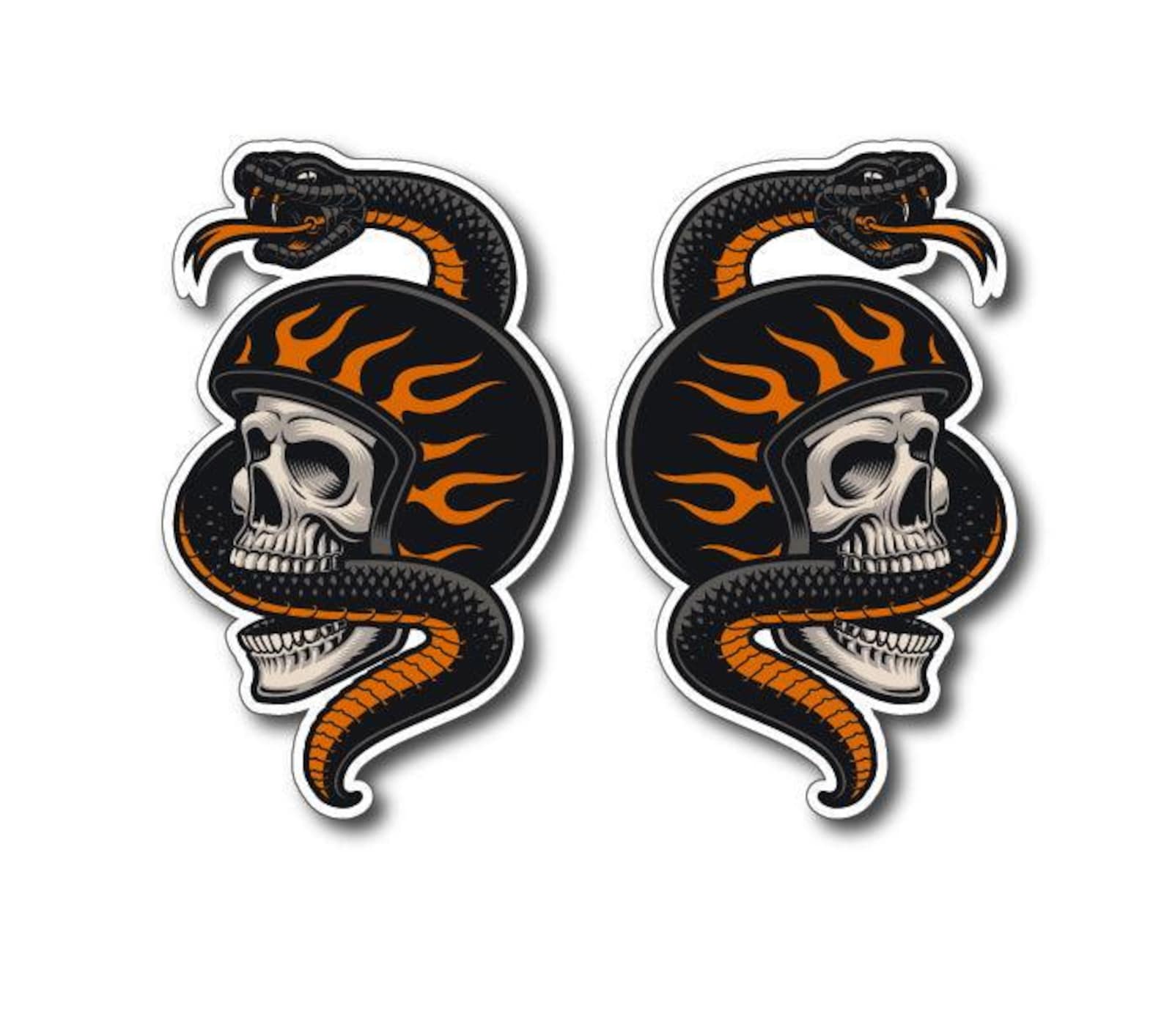 Snake Rider Skull Snake Rider Vehicle Sticker Decal - Etsy