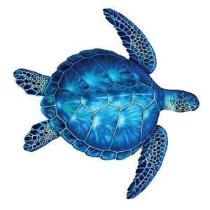 Sticker sticker blauwe schildpad voor voertuigen, boot, camper, vrachtwagen, aanhanger, autosticker