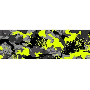Autocollant camouflage jaune et gris à rayures pour véhicule, voiture, camping-car, fourgonnette, 4x4, 4x4