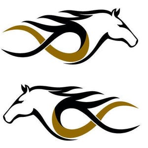Horse head stripes for horse float, vehicle, horse trailer motorhome  Horse decal stickers for Horse Float , Horse Trailer, vehicle