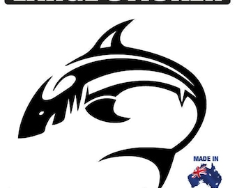 Large Shark decal, boat fishing vinyl sticker
