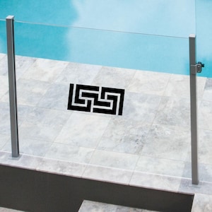 Calcomanías de seguridad para vallas de piscina de vidrio con patrón abstracto moderno