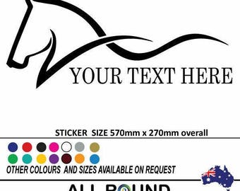 Custom personalised  Horse Trailer Horsefloat decal stripe 570mm wide