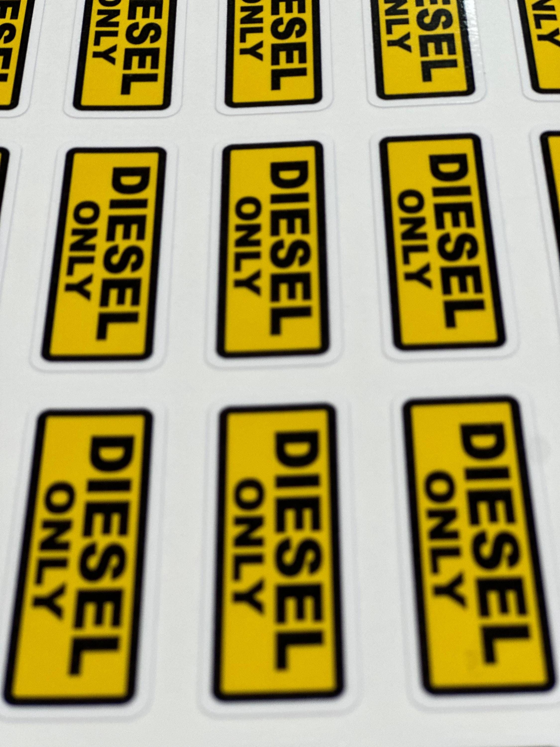 Sticker Diesel Shell Diesel Only Petrol Fuel Stickers Sheet of 24, Waterproof Uv Resistant ...