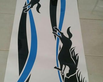 Popular Horse float trailer Vehicle stickers  900mm wide  design 004 d