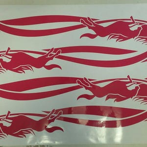 Die 2 Sets der Beliebten Pferdeschwimmanhänger Aufkleber sind 900mm breit