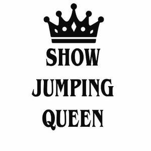 Show Jumping Queen Vinyl Decal, Equestrian Vehicle Sticker for Horse Floats and Trucks