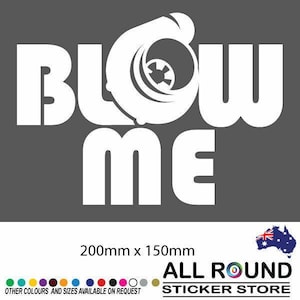 Blow Me Turbo Sticker , Car Sticker Jdm Drift Bumper Sticker , Decal