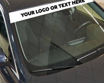 Custom Windshield Banners, vehicle windscreen sticker vinyl decals custom text logo font