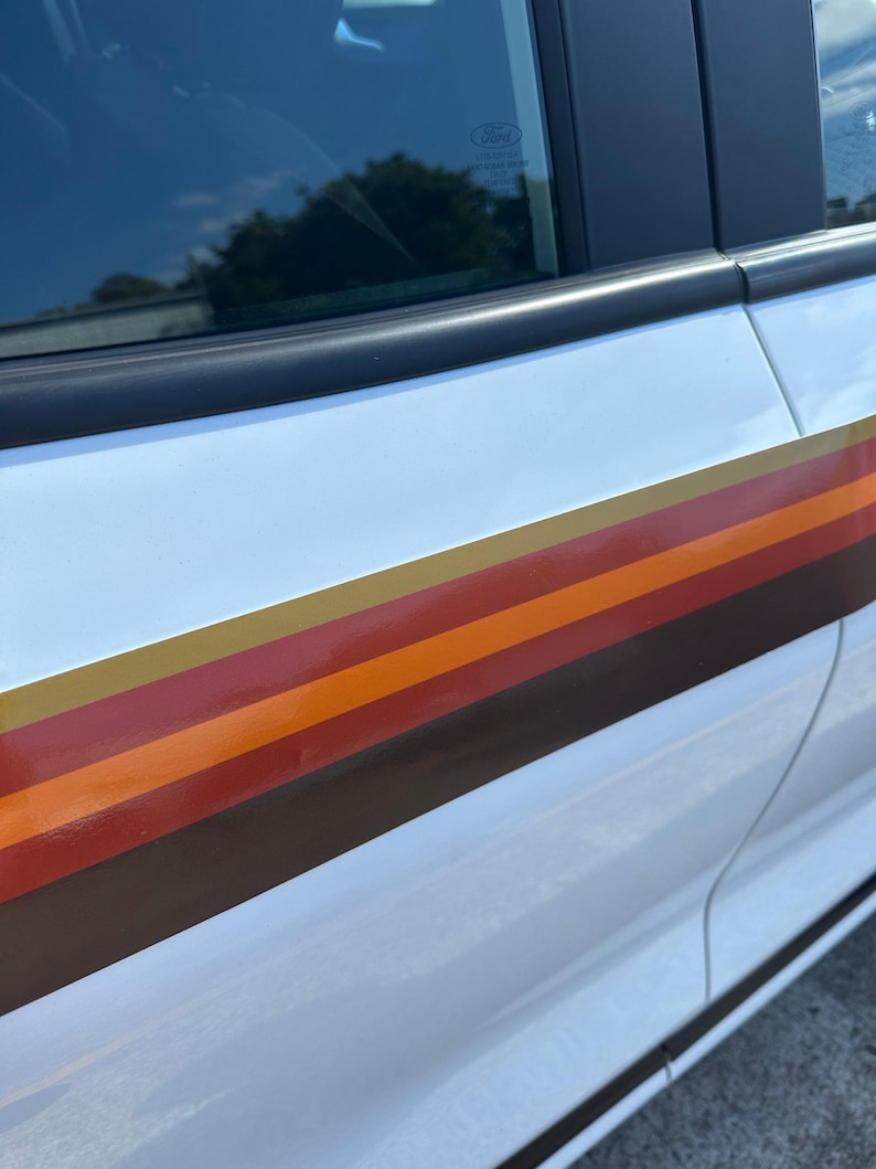 Brown Retro Stripe Pinstripe Vehicle Sticker Decal Van Motorhome Camper ...