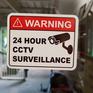 数量 4 警告ステッカー セキュリティカメラ 監視警告 CCTV 監視アラームカメラ