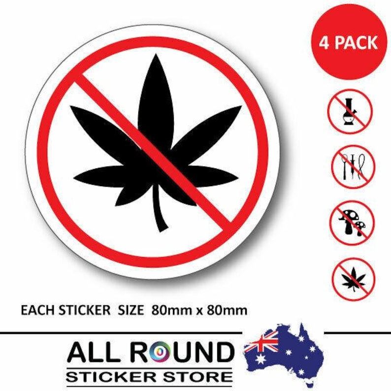 Drug Decals No Drugs Sticker Drug Free Warning Decal Safety Sticker - Etsy
