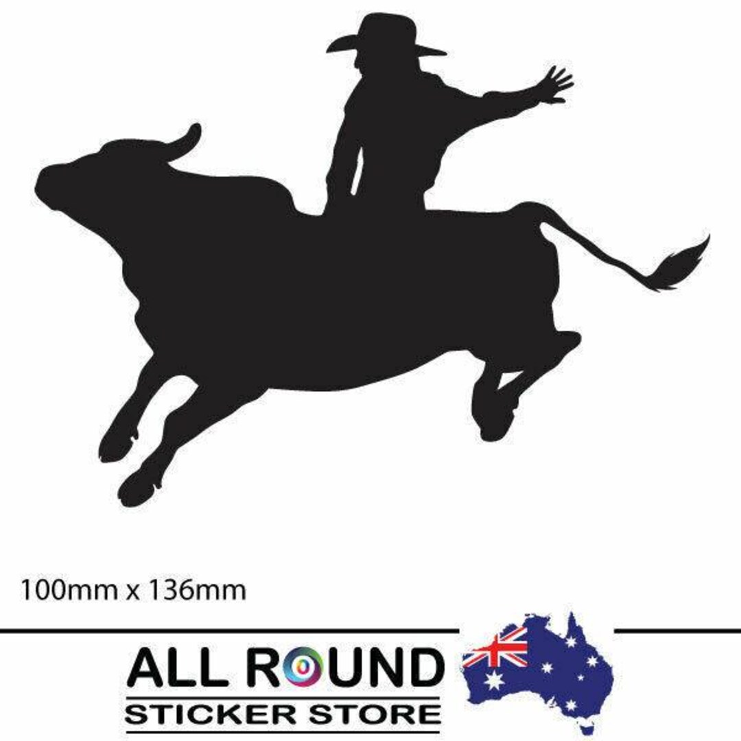 Bull Riding Sticker Decal 001 Cowboy Cowgirl - Etsy