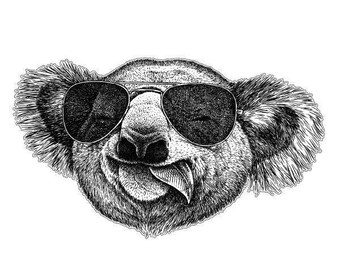 Large Koala Vinyl Sticker Decal, Funny Australian Koala for Cars Motorhomes Trucks Windows