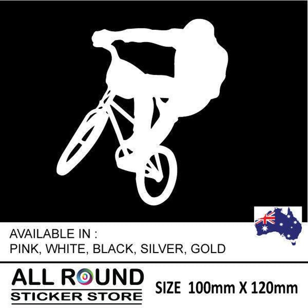 Bmx Rider Car Sticker Decal Sport Bumper Sticker Vehicle Window - Etsy