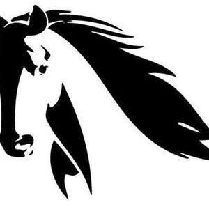 Grand autocollant en vinyle représentant une tête de cheval, motif équestre pour pick-up 4x4, autocollant latéral pour van à chevaux (vinyle 7 ans).