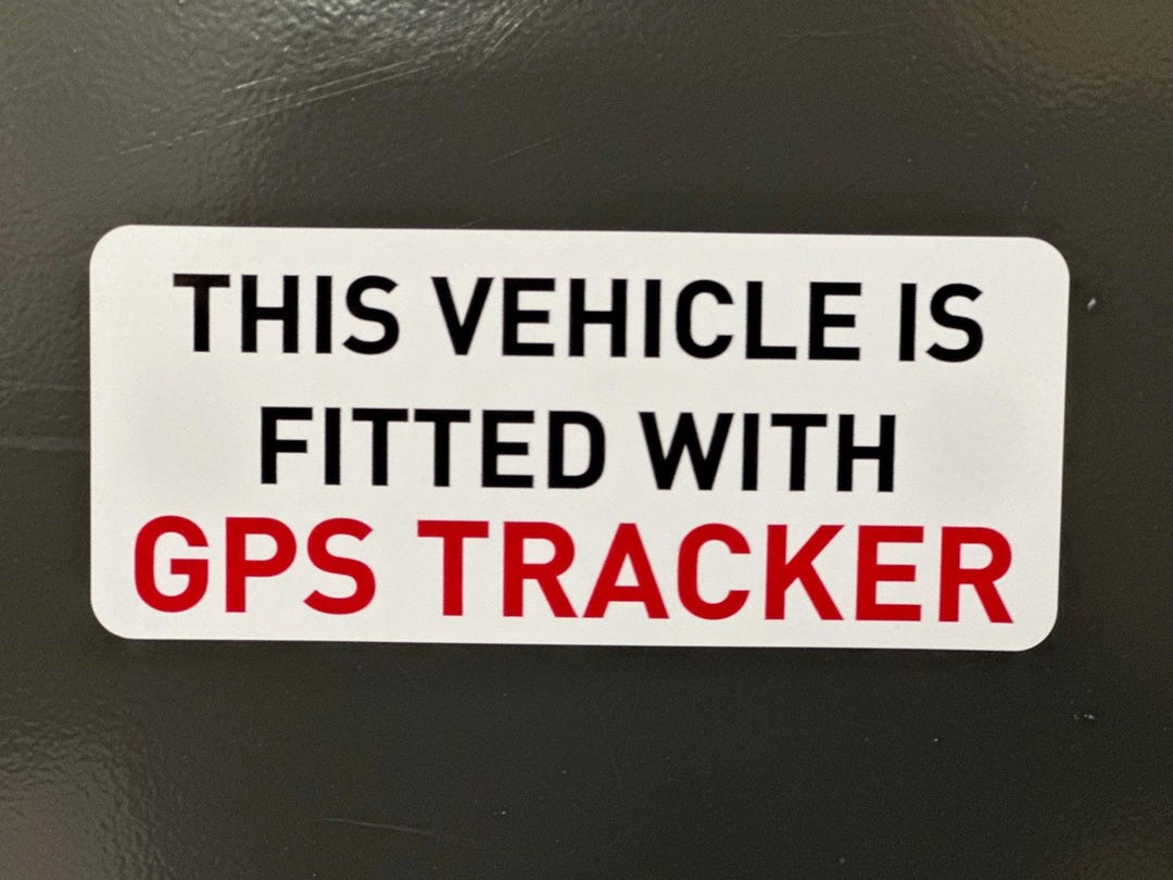 Gps Tracker Fitted Warning Sticker Decal Safety Sign Car Window - Etsy ...