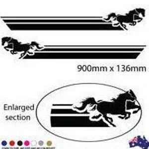 Vehicle stripes, horse design for horse float trailer , 4wd