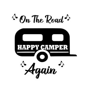 Happy Camper Vinyl sticker decal RV motorhome camper decal