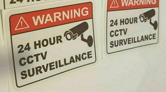 10 Adesivi Per Telecamere Di Sicurezza Di Sorveglianza CCTV Per - Foto 12