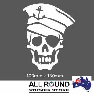 Sailor Skull Car Sticker Decal , Laptop, Bike, Skateboard