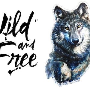 Adesivo per camper, camper, 1 M-Wild-And-Free-Wolf, adesivo per veicoli