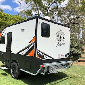 Large Adventure Awaits sticker decal for motorhome, caravan , trailer