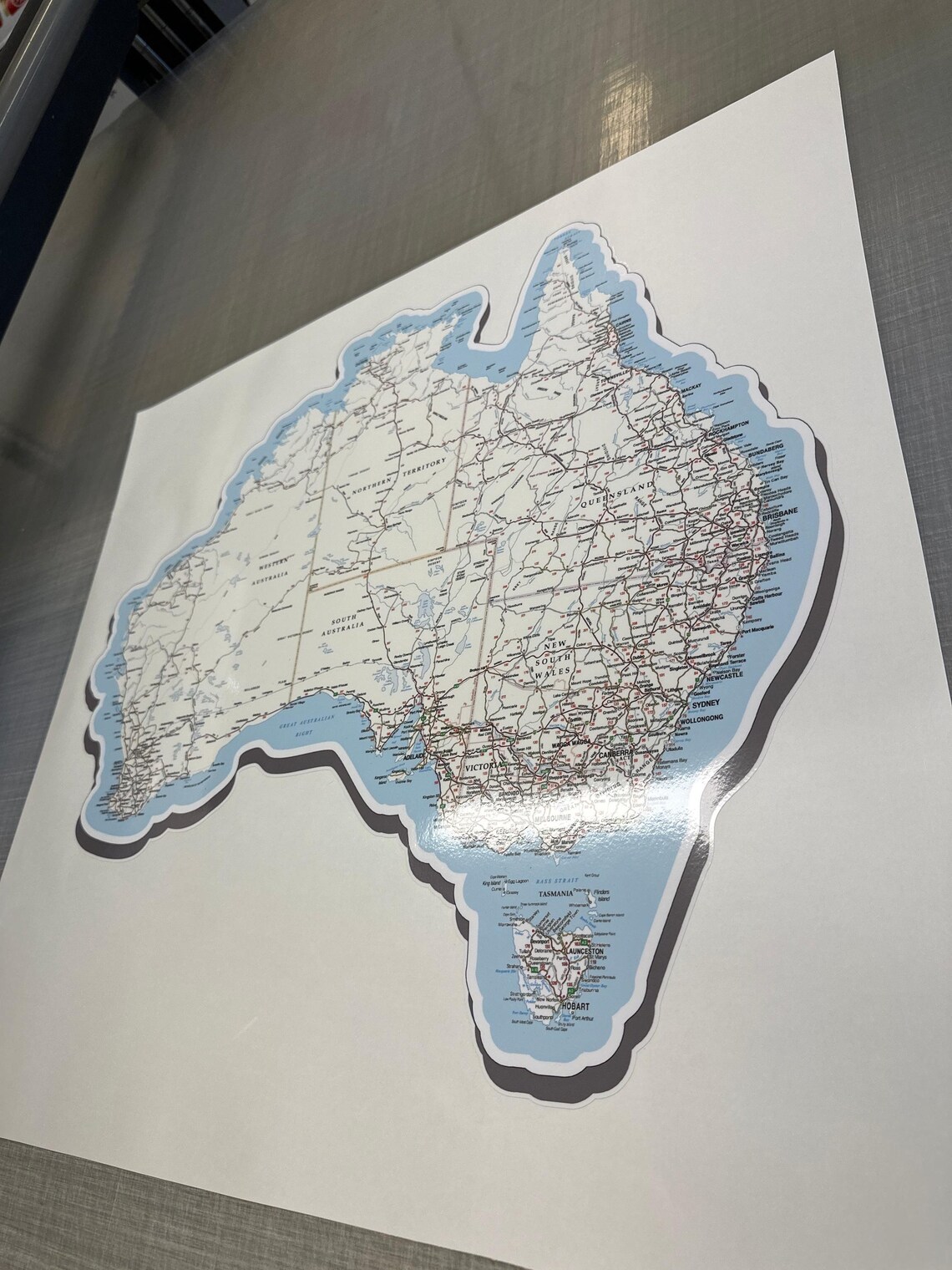 Large Map Australia Motorhome Decal Detailed Road Map Sticker Decal - Etsy