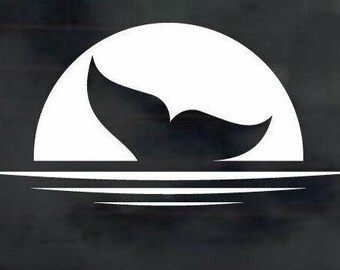Ocean Sunset Whale Tail Decal: Waterproof Vinyl Sticker for Vehicles, Electronics & Home Decor