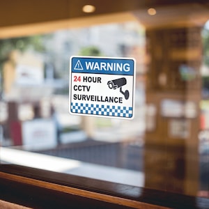 100 PACK Warning CCTV Security Surveillance Camera Sticker Sign 100mm x 80mm