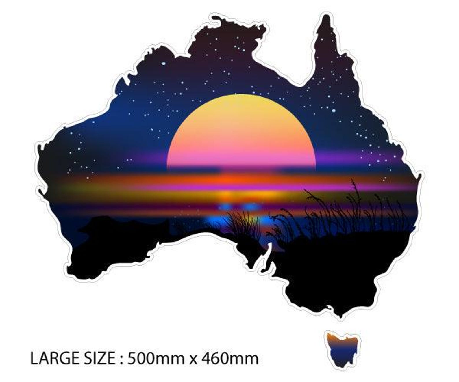 Colorful Australia Map Vehicle Sticker for Caravans & Motorhomes - Etsy ...