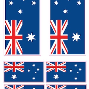 Australian Flag Car Sticker Set, Vinyl Bumper & Window Decals for 4x4 Vehicles