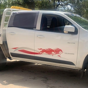 Stylish Horse Head Stripes Decal for Floats, Trailers, Vehicles & Motorhomes - Equestrian Accessories