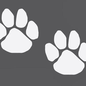 Dog Cat Paw Print Decal Set - High-Quality Vinyl Stickers for Vehicles