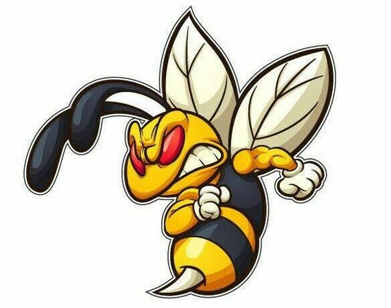 Large Angry Bee , Hornet Sticker Decal for Rv Motorhome,, Truck