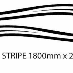 Lebendige gestreifte Aufkleber für Boote, Pferdewagen, Anhänger, Wohnwagen, Rvs & Campervans - 1800 mm lang