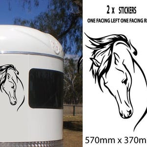 Ilość 2 Duże naklejki na konie Ute 4Wd Horse Float Stickers H001