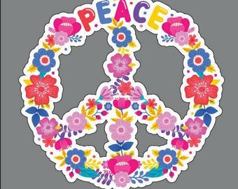 Hippy Peace Sticker decal for your vehicle, laptop , fridge , window, suitcase