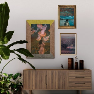 Set Of 3 Dreamy Surreal Printable Wall Art | Boho Botanical Poster For Living Room, Office, Gallery Wall Set | Digital Download