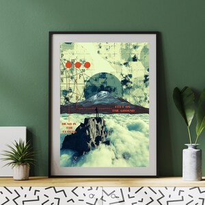 Retro Wall Art Decor, Retro Downloadable Poster, Photomontage Surreal Collage Poster, All Ratio Downloadable Print,  Instant Download Art