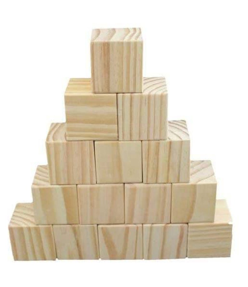Plain Wooden Blocks 5 Cms Cubes For Art Craft Diy Image 0
