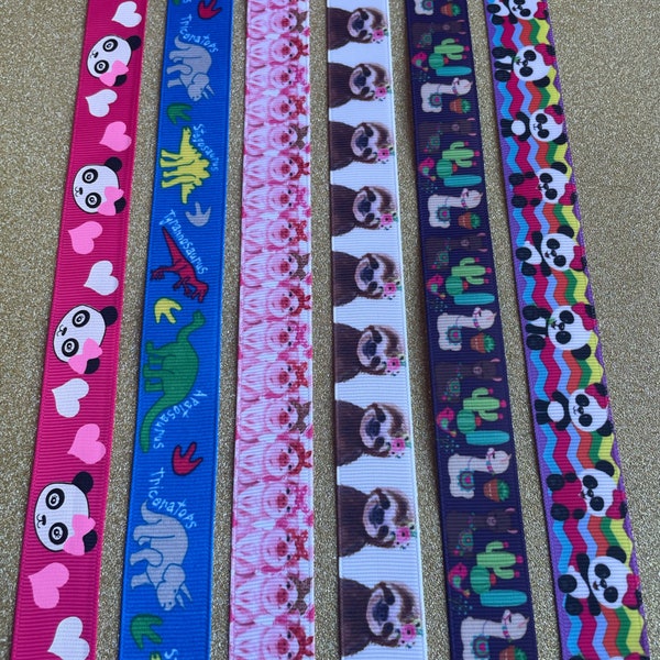 7/8"  Non-Slip Headband, option to ADD BUTTONS for mask, panda, sloth, pigs, dinosaurs, llamas, cute panda headbands