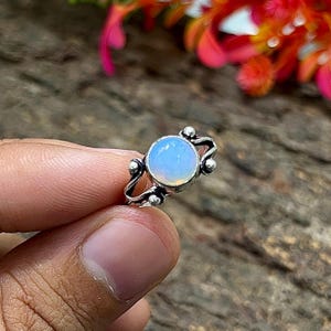Outstanding OPALITE Silver Ring, Minimalist Ring, Round Opalite Handmade Ring, Statement Ring, Gemstone Jewelry, Gift For Her, M-92