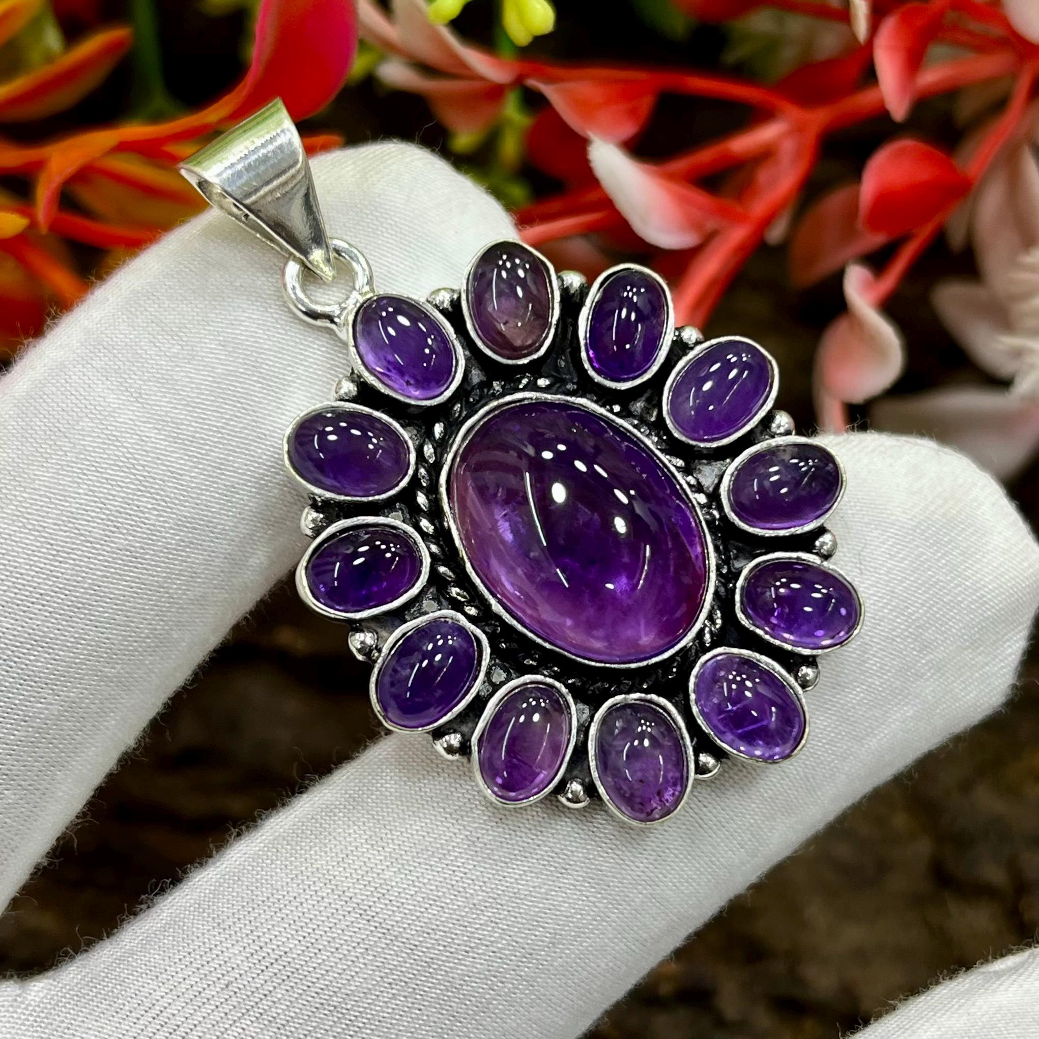 Pendentif Grande Perle Baroque Rose Avec Citrine Et Grenat - Argent 925, Rose-Mimosa, Neuf Avec étiquettes